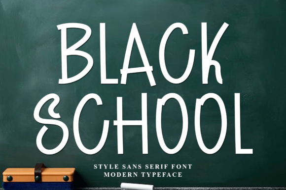 Black School: A Charming Font for Craft and Product Design