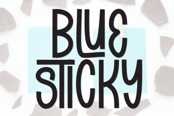 Blue Sticky Font: Playful Display Type for Crafters
