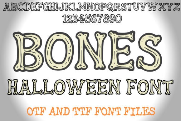 Bones Halloween Font for Editorial Design