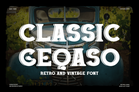 Classic Geqaso Font: A Retro Display Typeface for Branding
