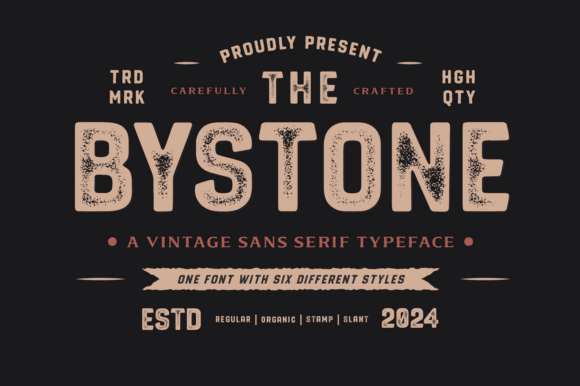 Discover Bystone: A Vintage Display Font for Timeless Branding