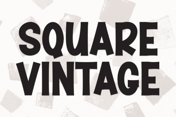 Square Vintage Font: A Warm Display Typeface for Branding