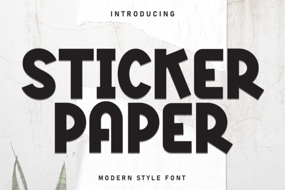 Sticker Paper Font: A Relaxed Display Typeface for Editorial Design