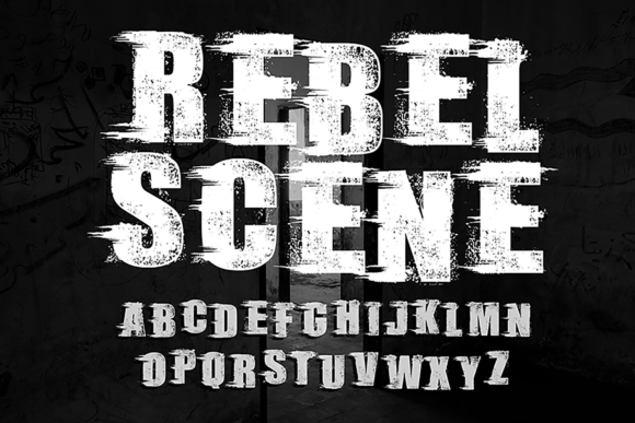 Unleash Impact with Rebel Scene: A Bold Stencil Font